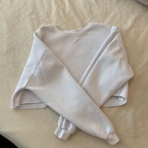 Pretty little thing cropped white sweatshirt